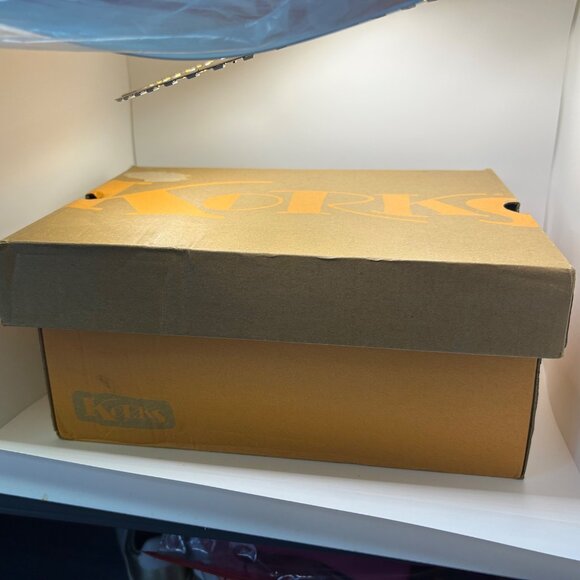 NIB Kork-Ease Fraya Platform Leather Sandal orange tan block faux wood heel 8 - Picture 10 of 10